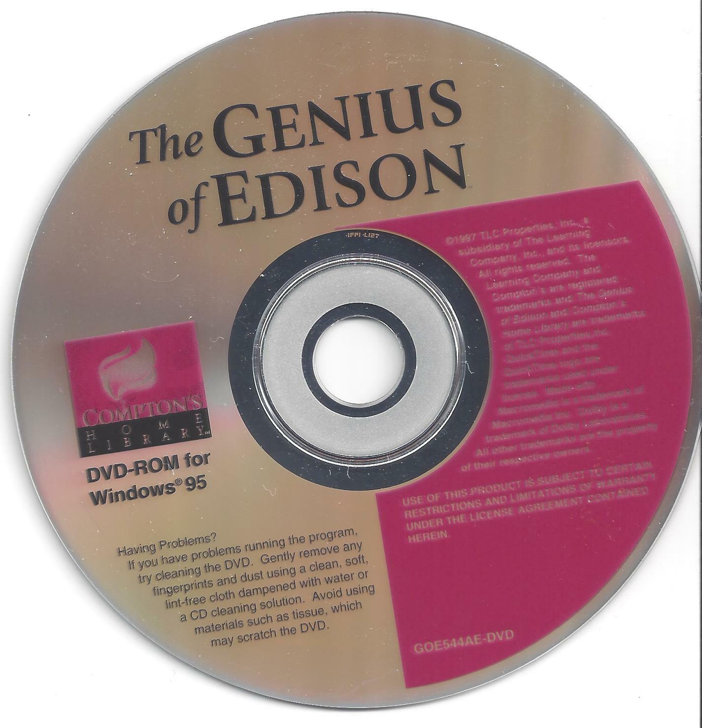 The Genius of Edison - vintage software PC CD