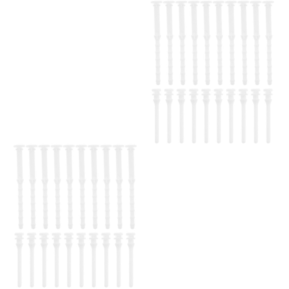 40Pcs Pc Fan Screws Silicone Rubber Noise Absorbing Mounting Pins White