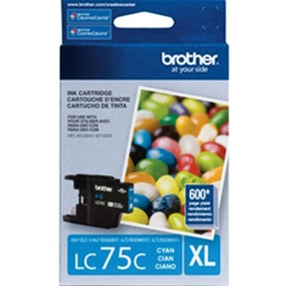 New Genuine Brother LC75XL Cyan Ink Cartridge MFC-J280W MFC-J425W