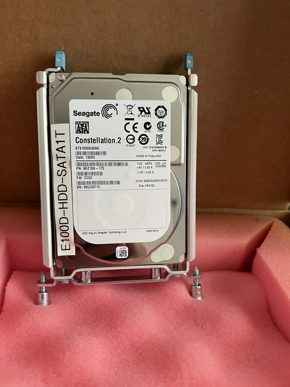 Cisco E100D-HDD-SATA1T 1TB 7.2K 6Gbps 2.5in SATA Drive
