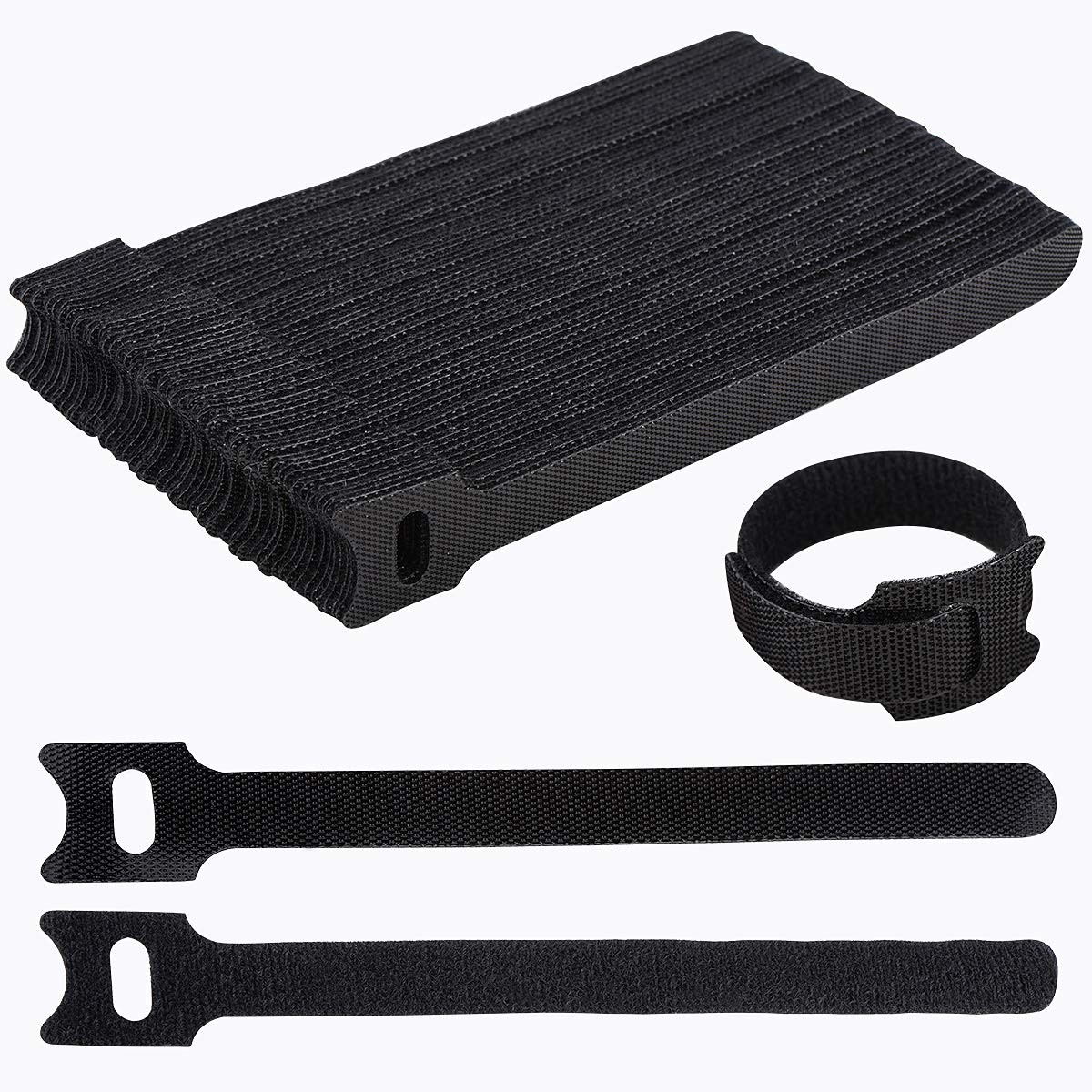 Nettbe 60 PCS 6 Inches Reusable Cable Ties, Adjustable Cord Straps Wire