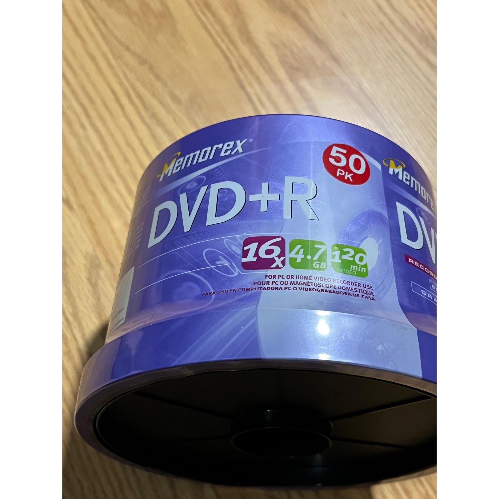 Memorex DVD+R 4.7GB 16x 120min Blank Media Recordable Discs 50 Pack Spindle