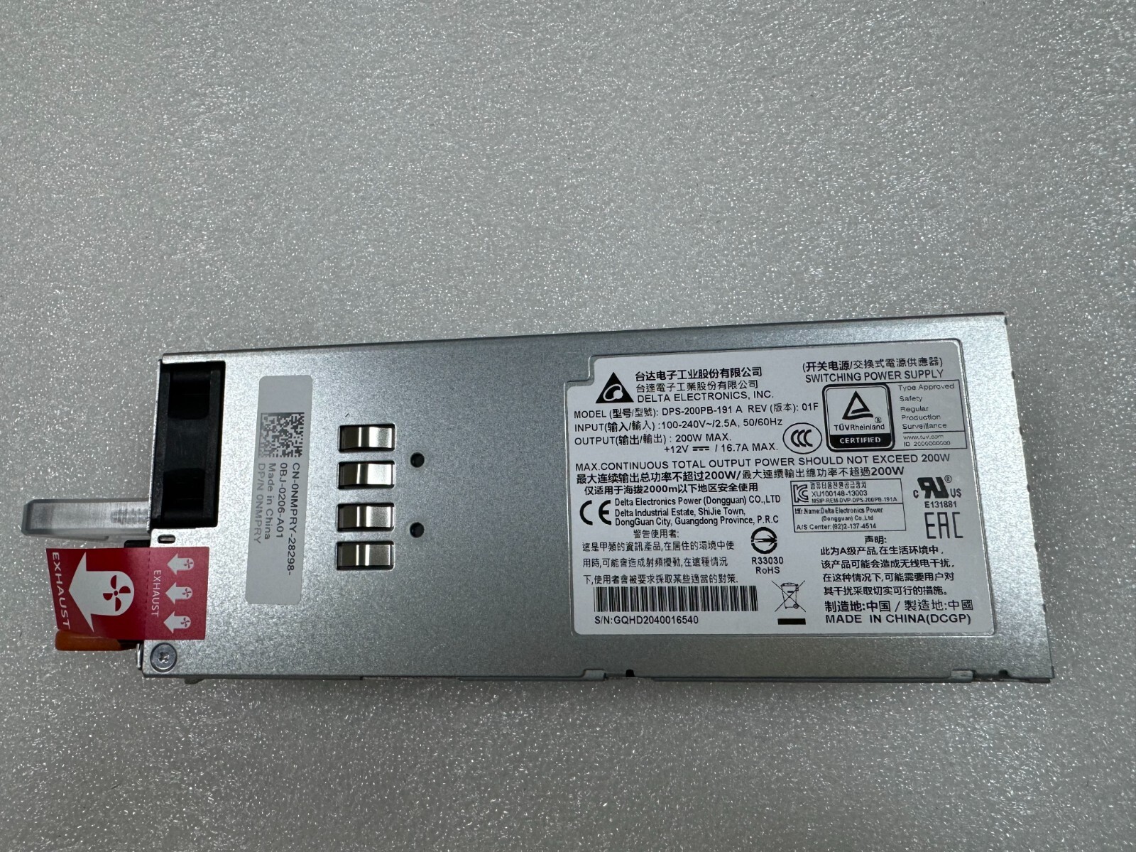 NEW DELL N30xx N3024 N3048 Switch Power Supply 200W NMPRY 0NMPRY DPS-200PB.