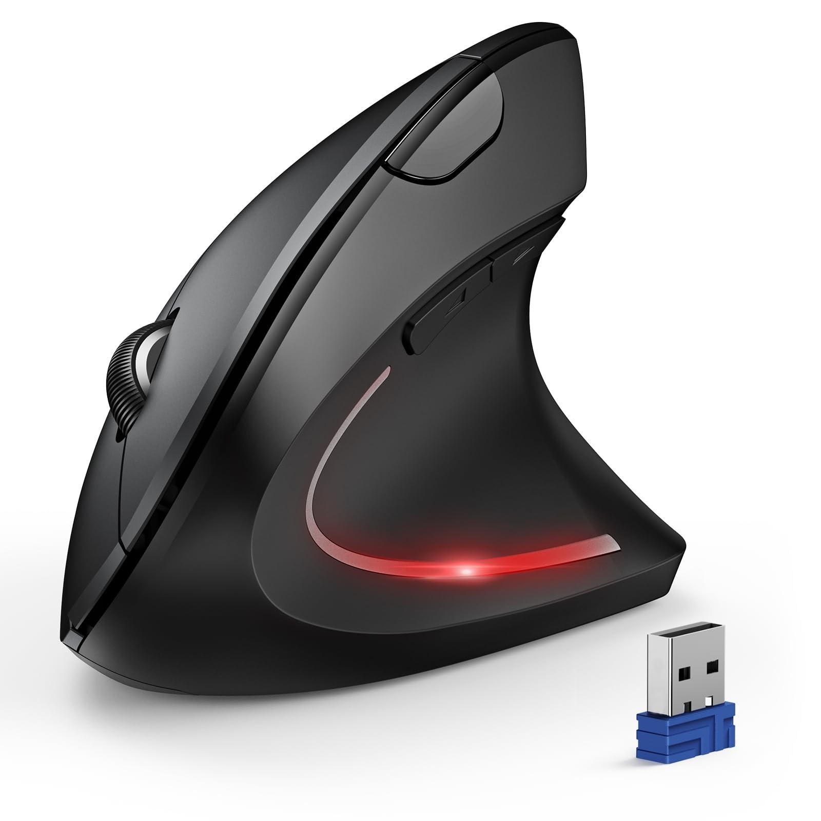TECKNET Ergonomic Mouse, Wireless Bluetooth Vertical Mouse, 4800 DPI Optical Tra