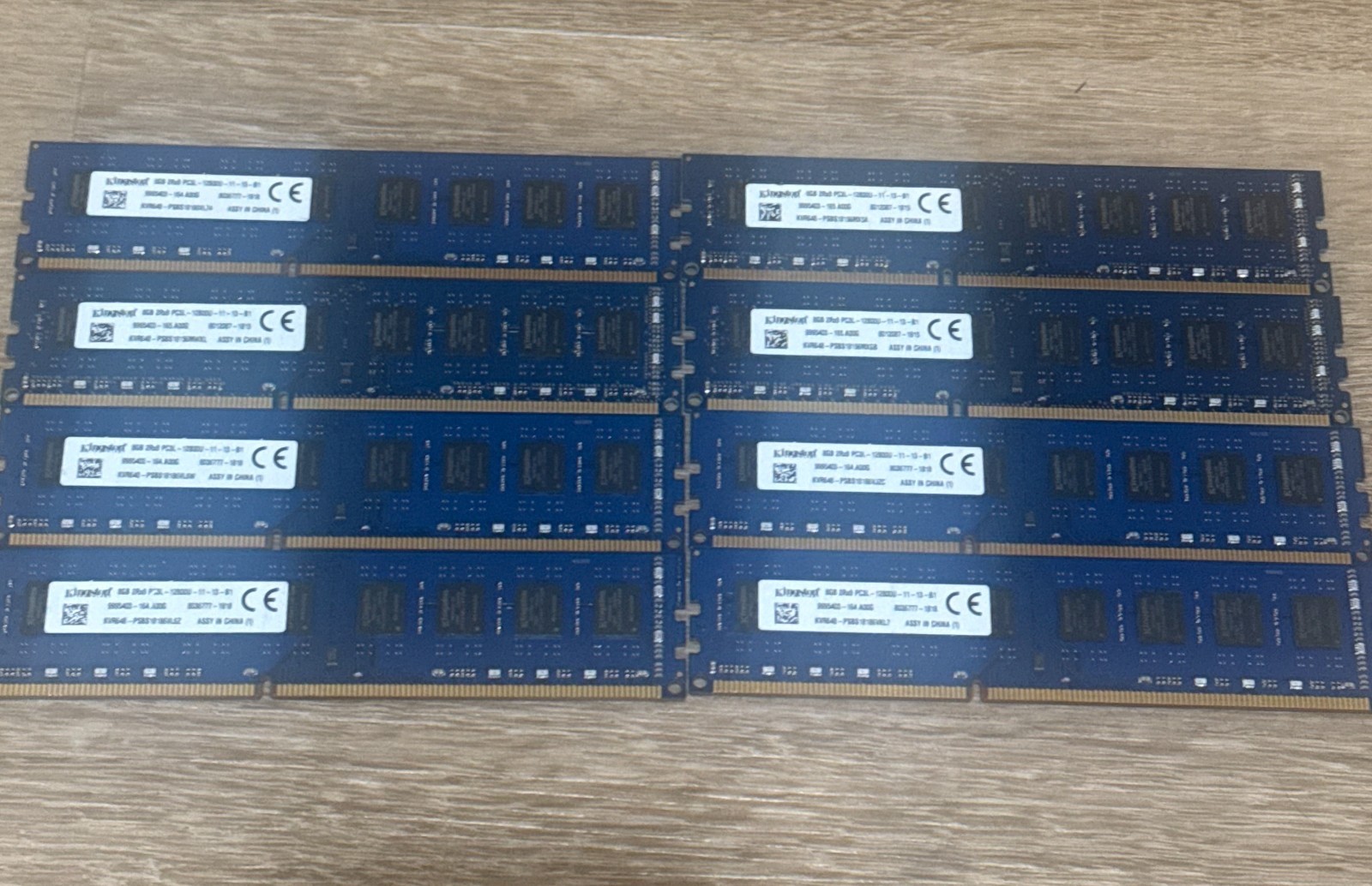 Lot of 8 Kingston 8GB DDR3 PC3-12800U Non-ECC Desktop RAM 64GB