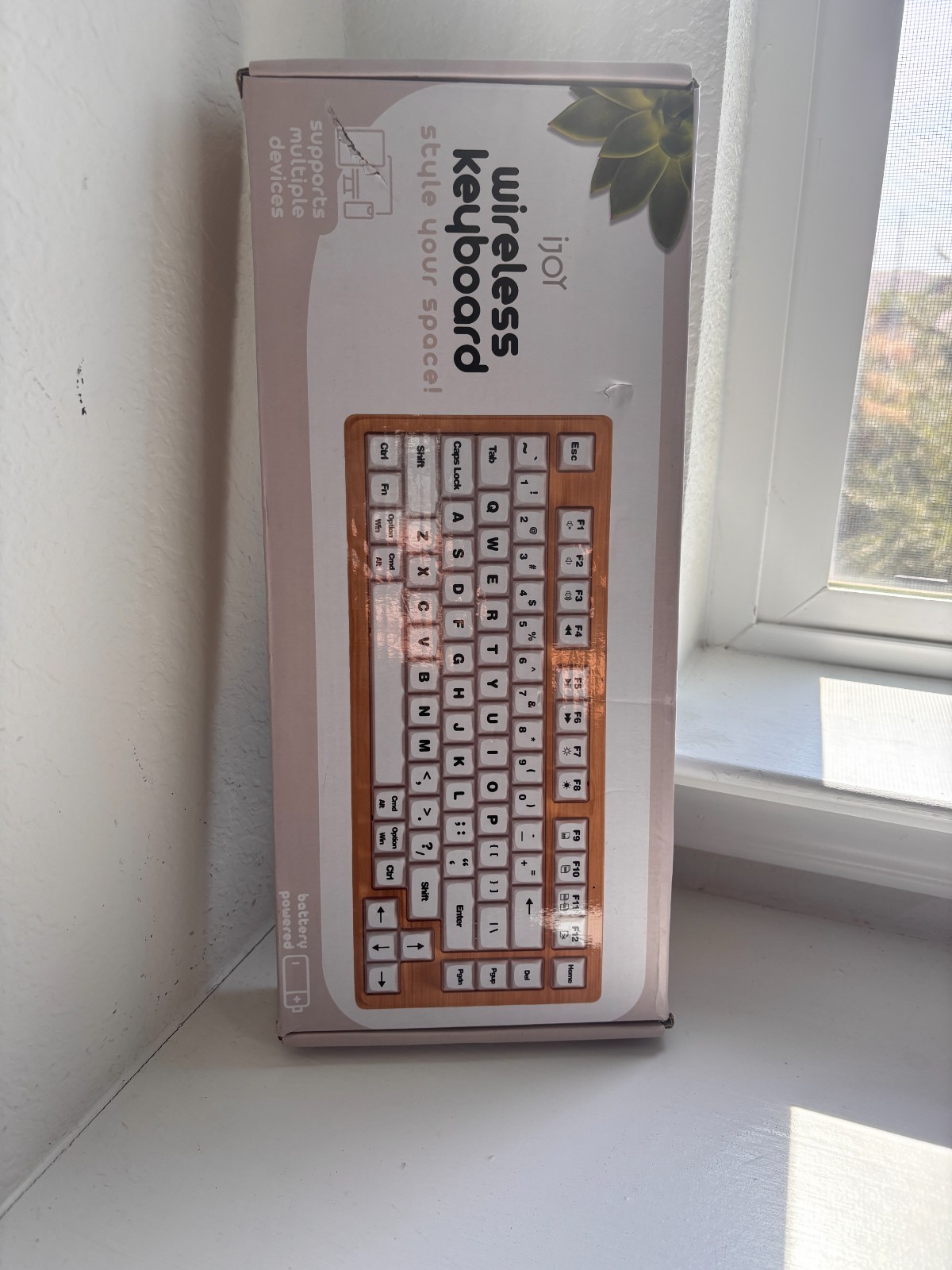 ijoy wireless wooden keyboard