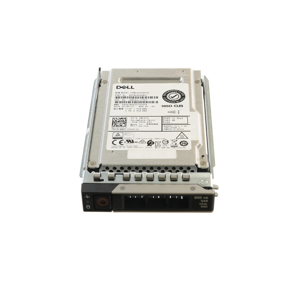 NEW 0WFGTH WFGTH DELL KPM5XVUG960G 960GB 2.5" SAS 12G MU SSD Solid State Drive