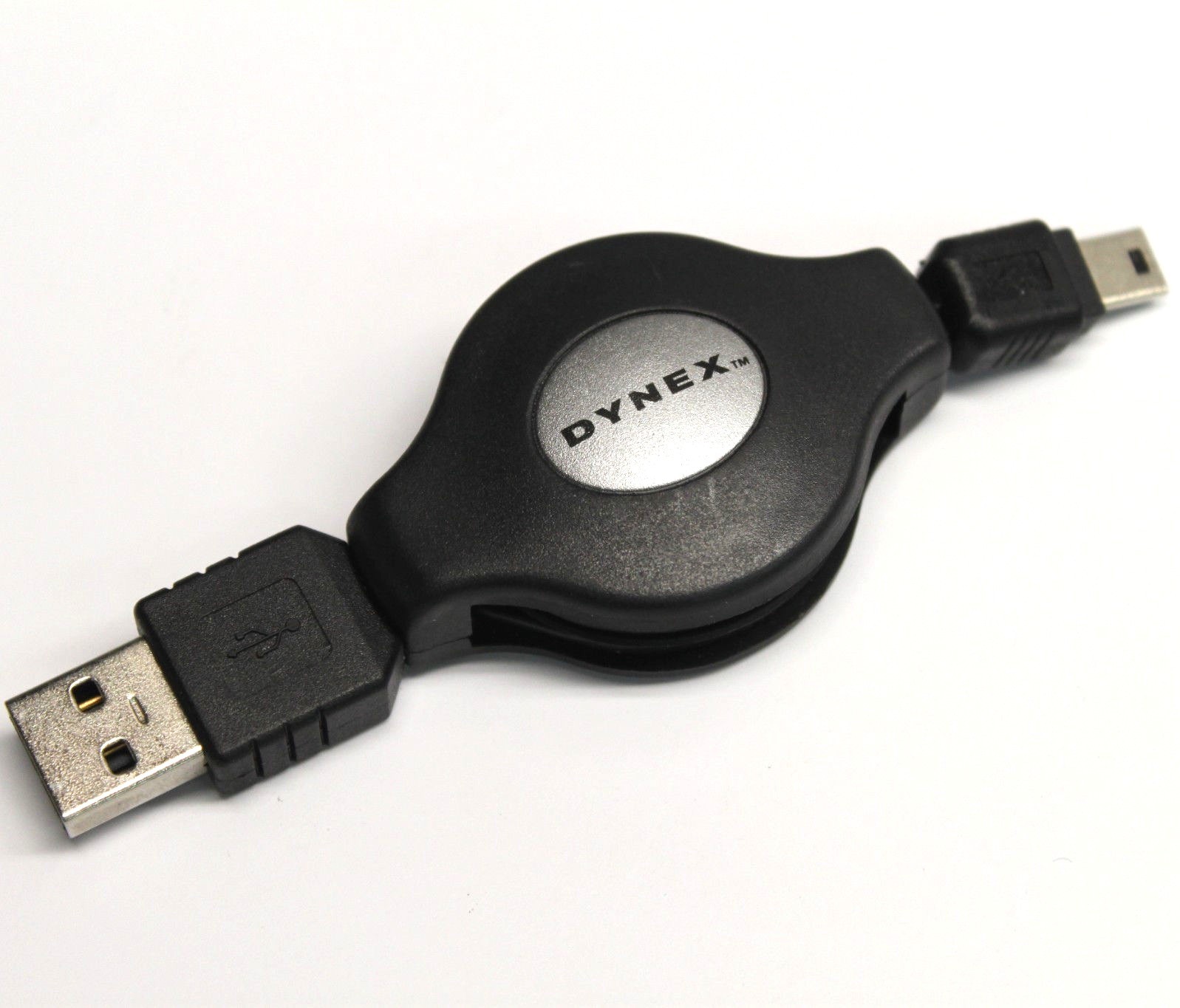 USB Retractable Data Sync Cable to Mini USB Cord for GPS Digital Camera Phone