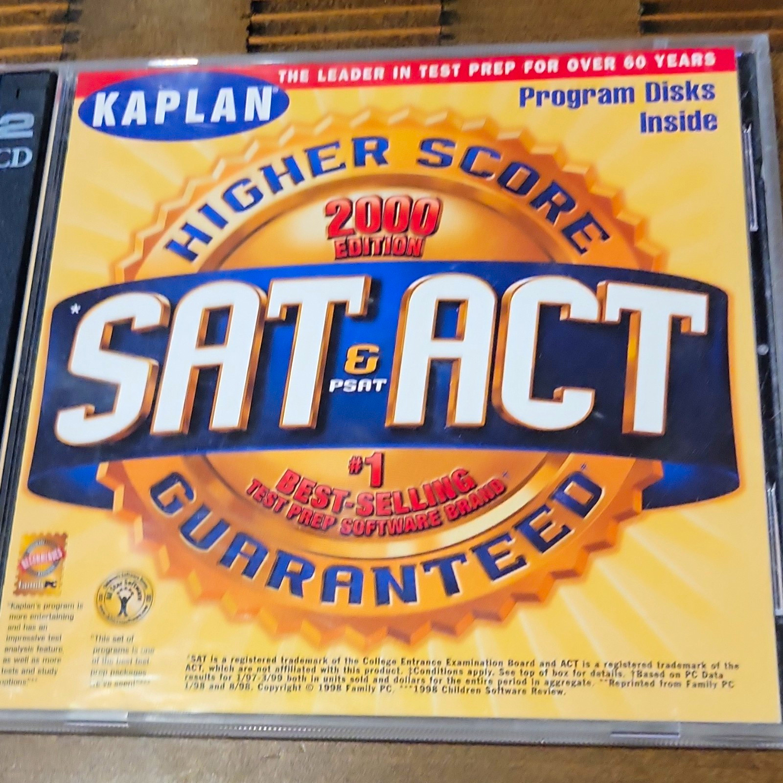 Kaplan Higher Score Guaranteed 2000 SAT/ACT & PSAT Test Prep CD-ROM, Windows