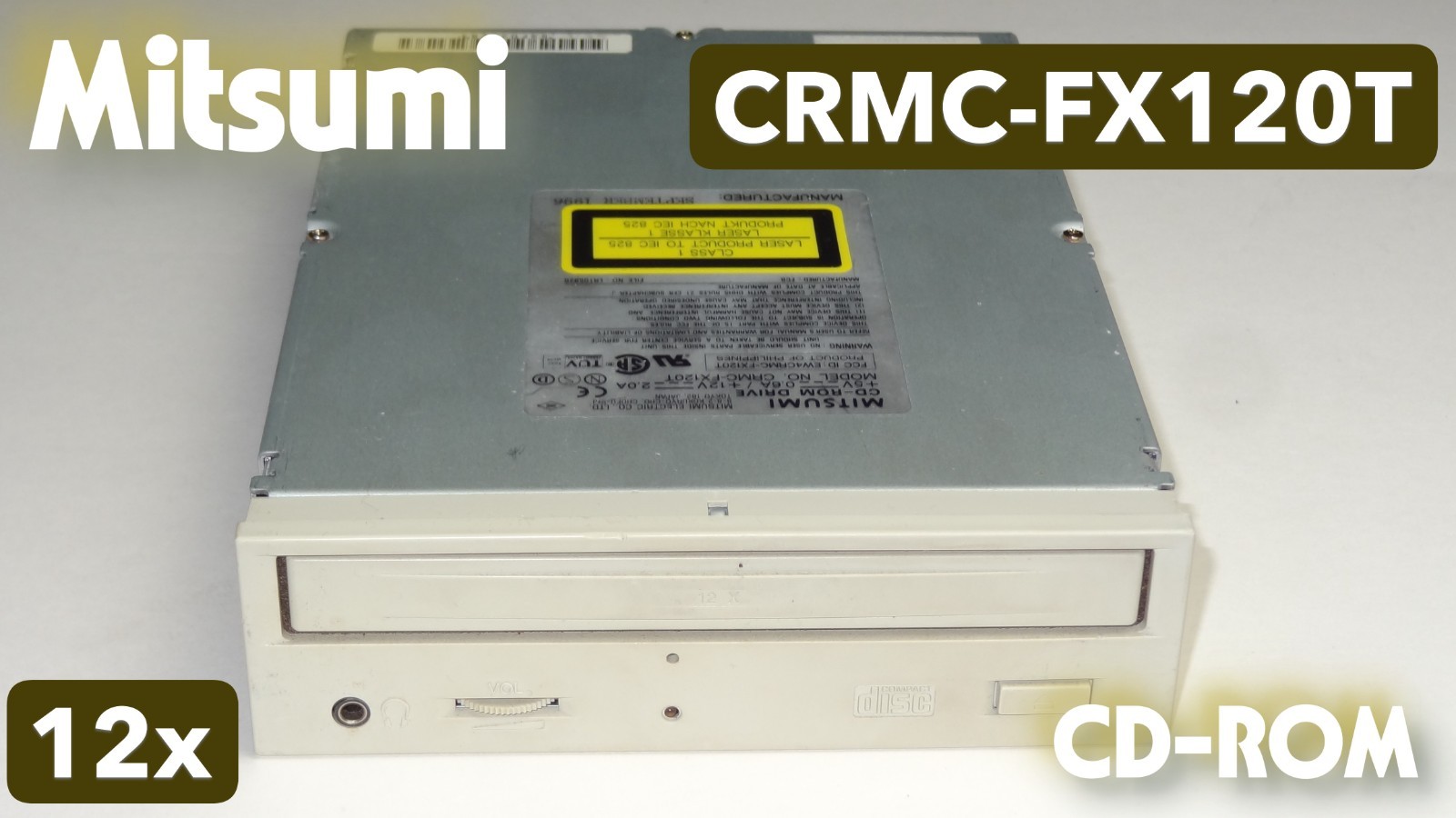 Vintage Mitsumi CD-ROM Drive CRMC-FX120T 40 pin Mitsumi Connection Sep 1996