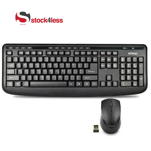 Börnd M610 Water Resistant 104-Key Wireless Multimedia Keyboard & Optical Mouse