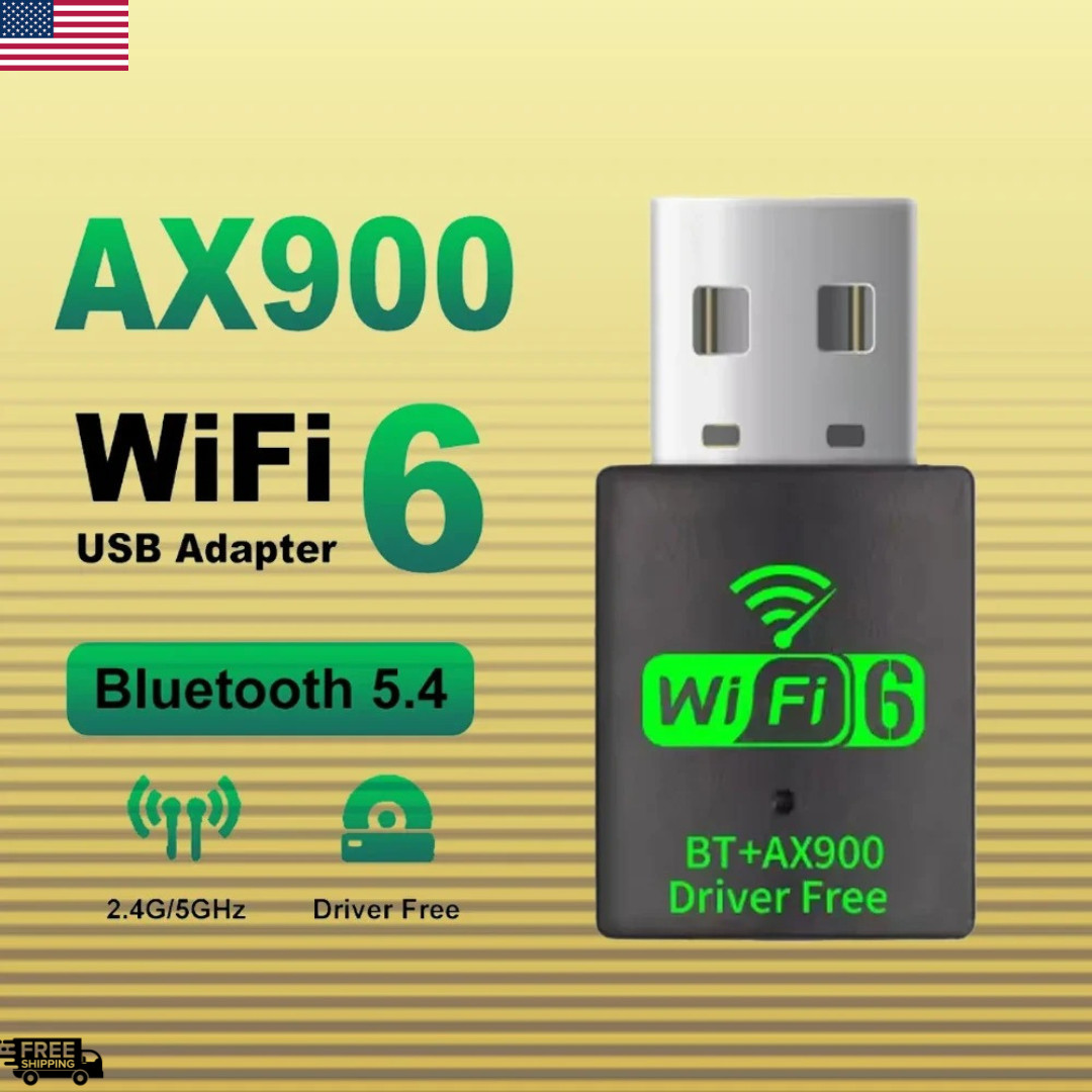 Wifi 6 AX900M 802.11AX + Bluetooth Mini USB Dongle Dual Band for PC Win 10/11