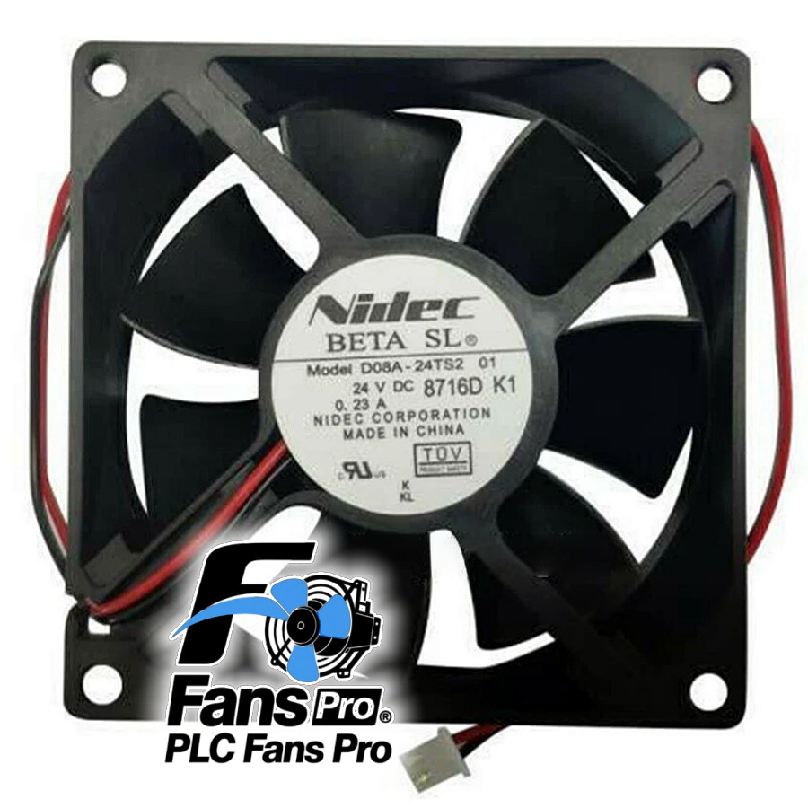 1PCS Brand New Nidec D08A-24TS2 01 DC24V 0.23A 80X80X25mm 2wires Cooling Fan