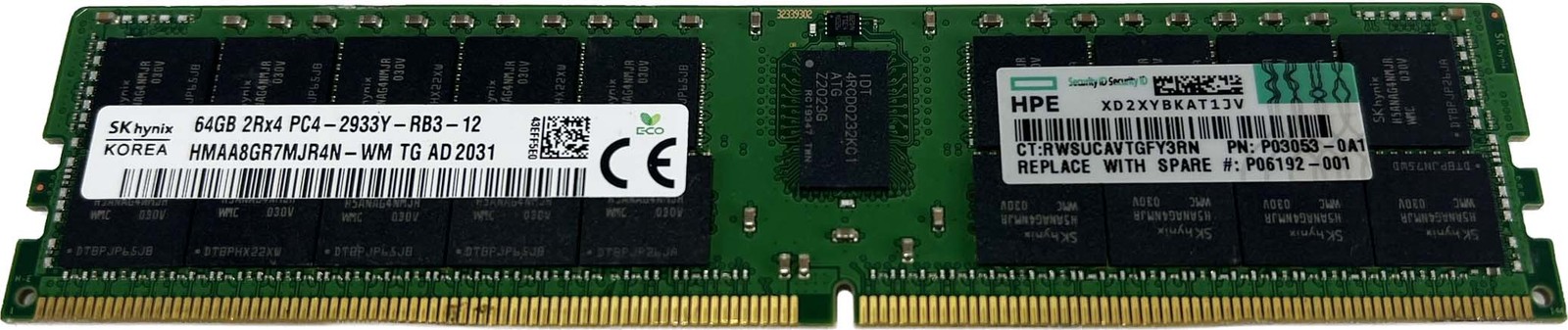 Lot of 24 SK Hynix 64GB 2Rx4 DDR4 2933Y HMAA8GR7MJR4N-WM Server Ram (AVA)