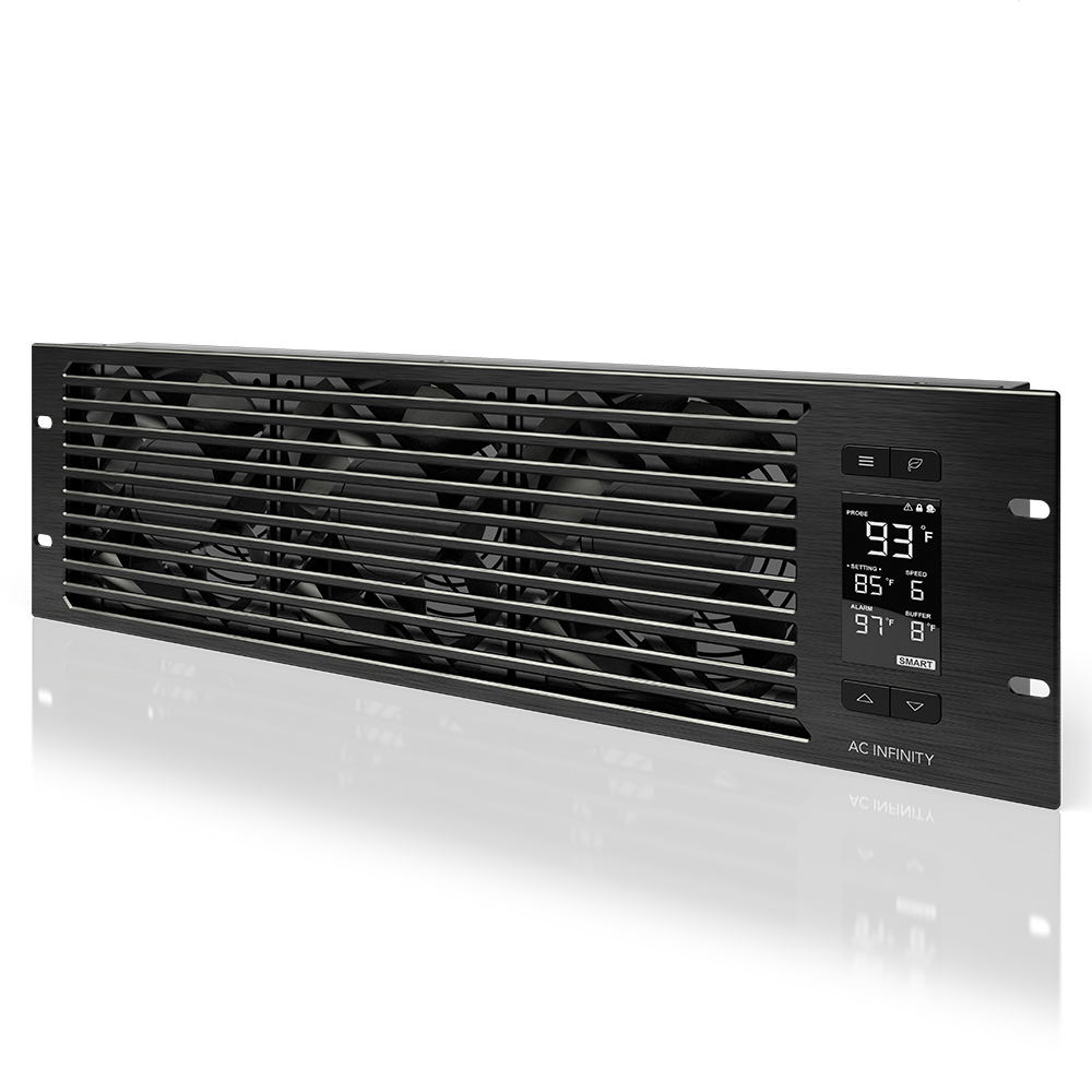 CLOUDPLATE T9, Rack Mount Cooling Fan Panel 3U Exhaust, AV Equipment 19" Rack