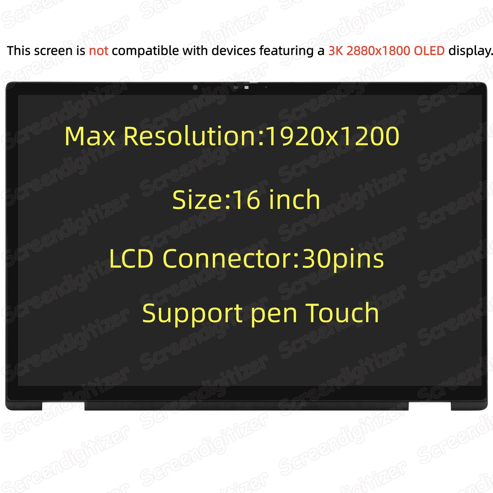 16" LCD Touchscreen Digitizer Display for HP OmniBook X Flip 16t-as000 16t-as0xx