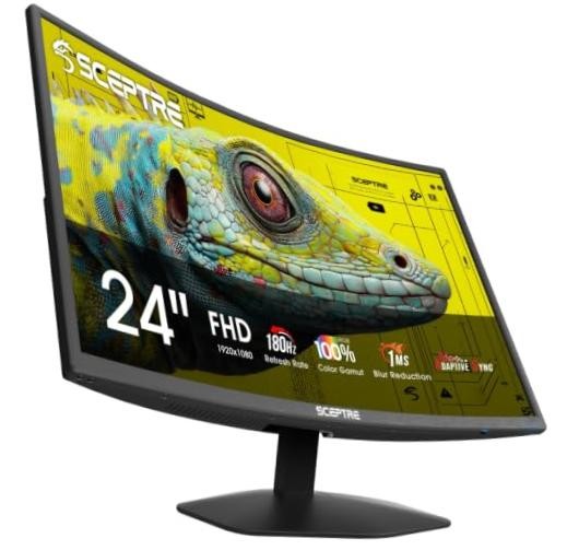 New  Curved 24-inch Prime Gaming Monitor 1080p 1500R 1ms up to 180Hz 24 inches