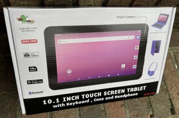 Craig-10.1" Android Tablet Bundle AC/USB  adapter With Keyboard Case Purple