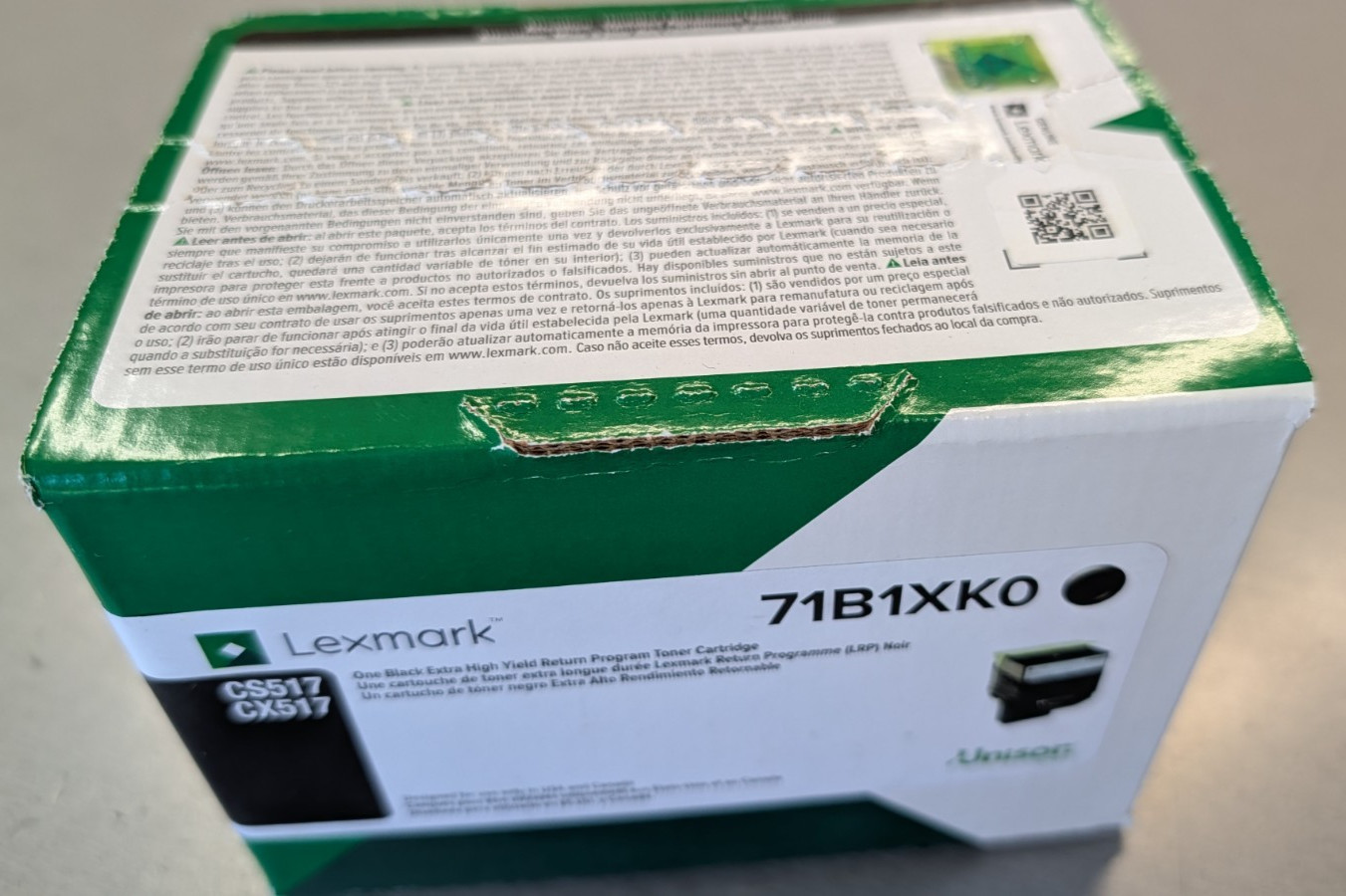 ✅ Genuine Lexmark 71B1XK0 Extra High Yield Black Toner for CS517de  CX517de