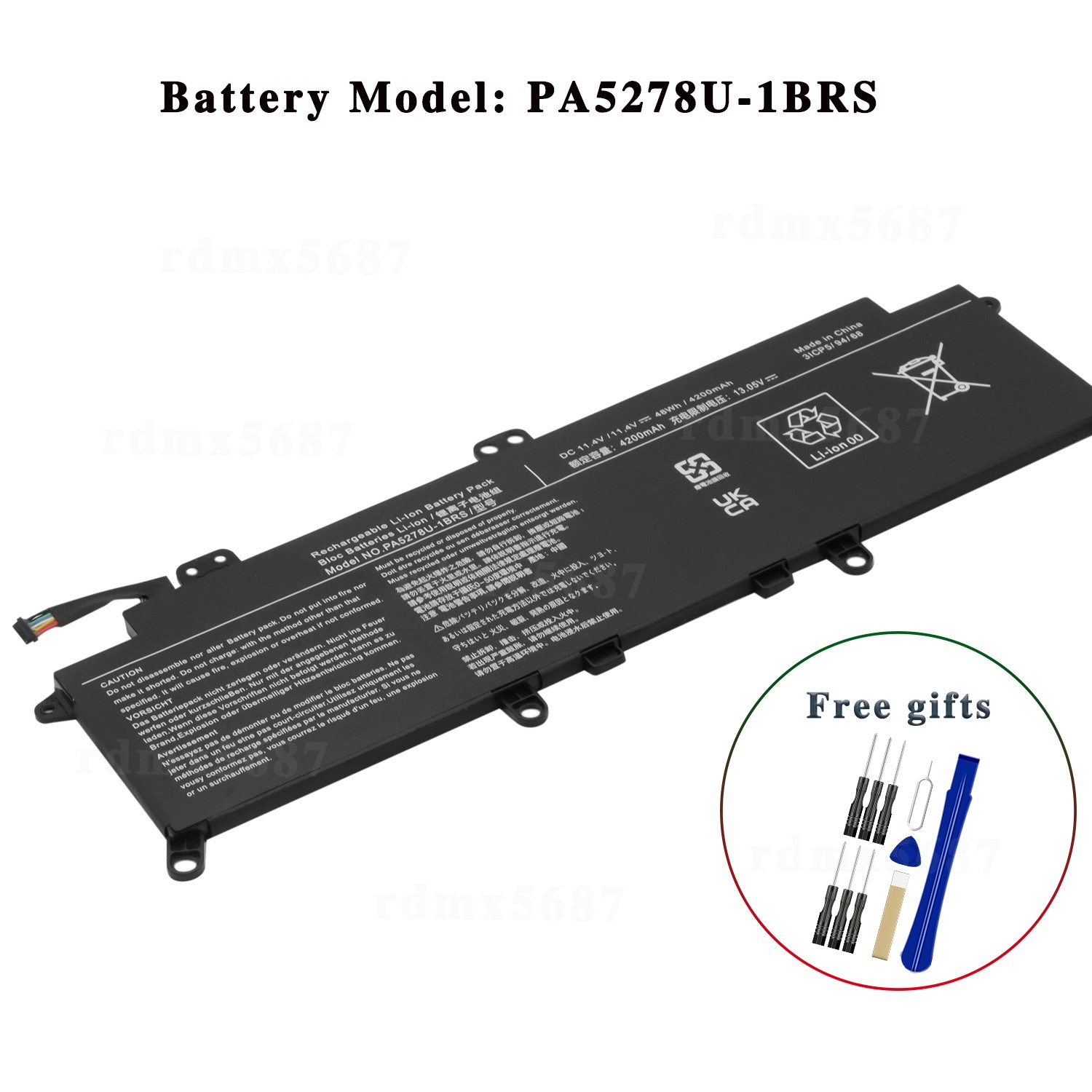 For Toshiba Portege X30-D X30-E X30-F Series Battery PA5278U-1BRS new + tools