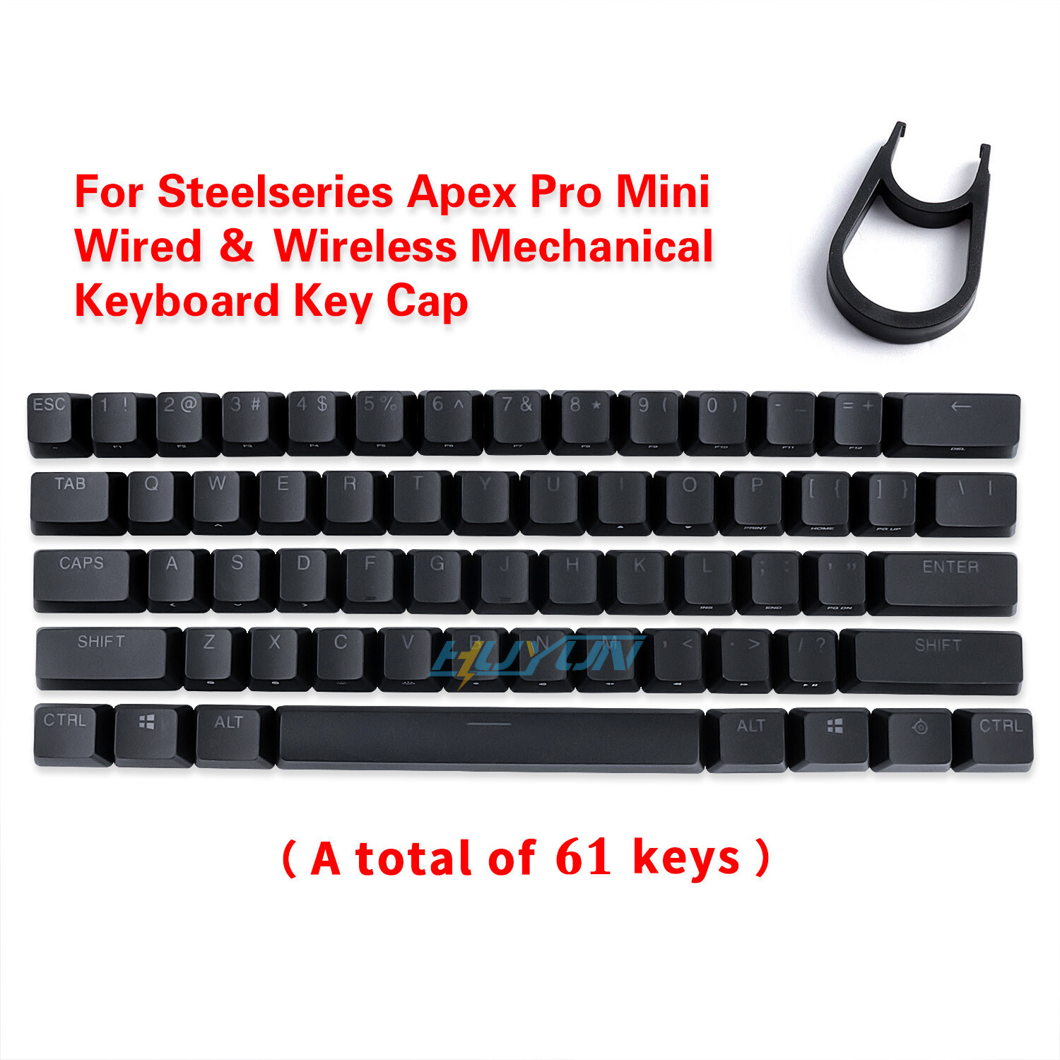 A full set 61Key caps for Steelseries Apex Pro Mini wired/wireless Keyboard
