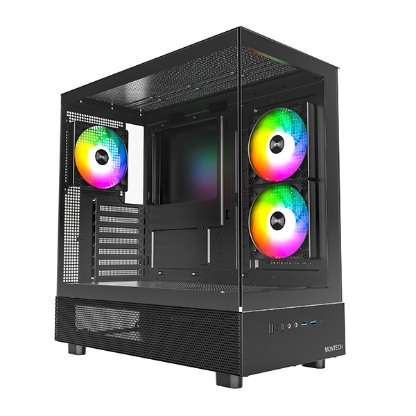 MONTECH XR XR-B ATX Mid-Tower PC Gaming Case Black