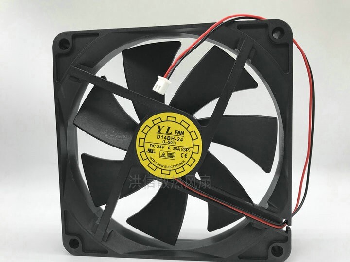 Y.L.FAN D14BH-24 14025 14CM 24V 0.36A 140mm silent cooling fan 2pin