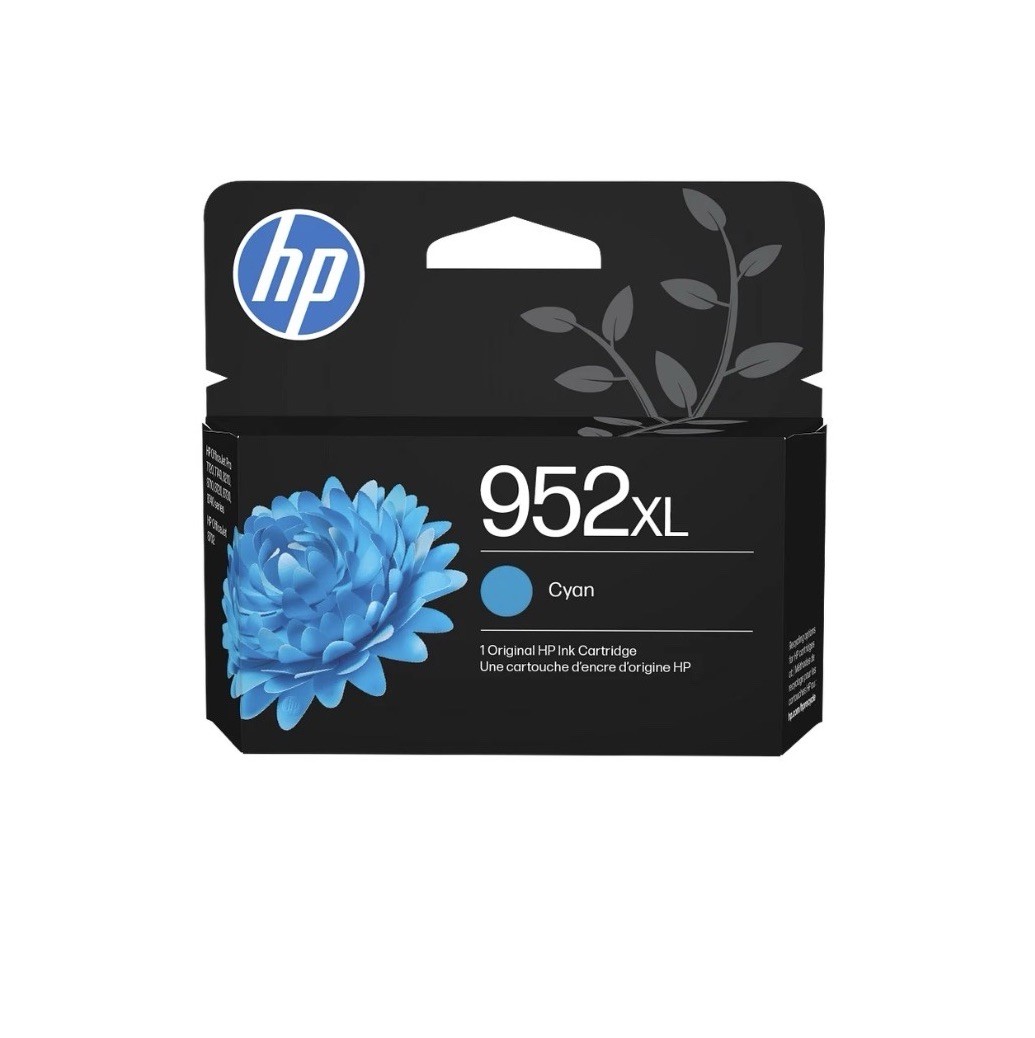 HP 952XL High Yield Cyan Original Ink Cartridge, ~1,450 pages, L0S61AN#140