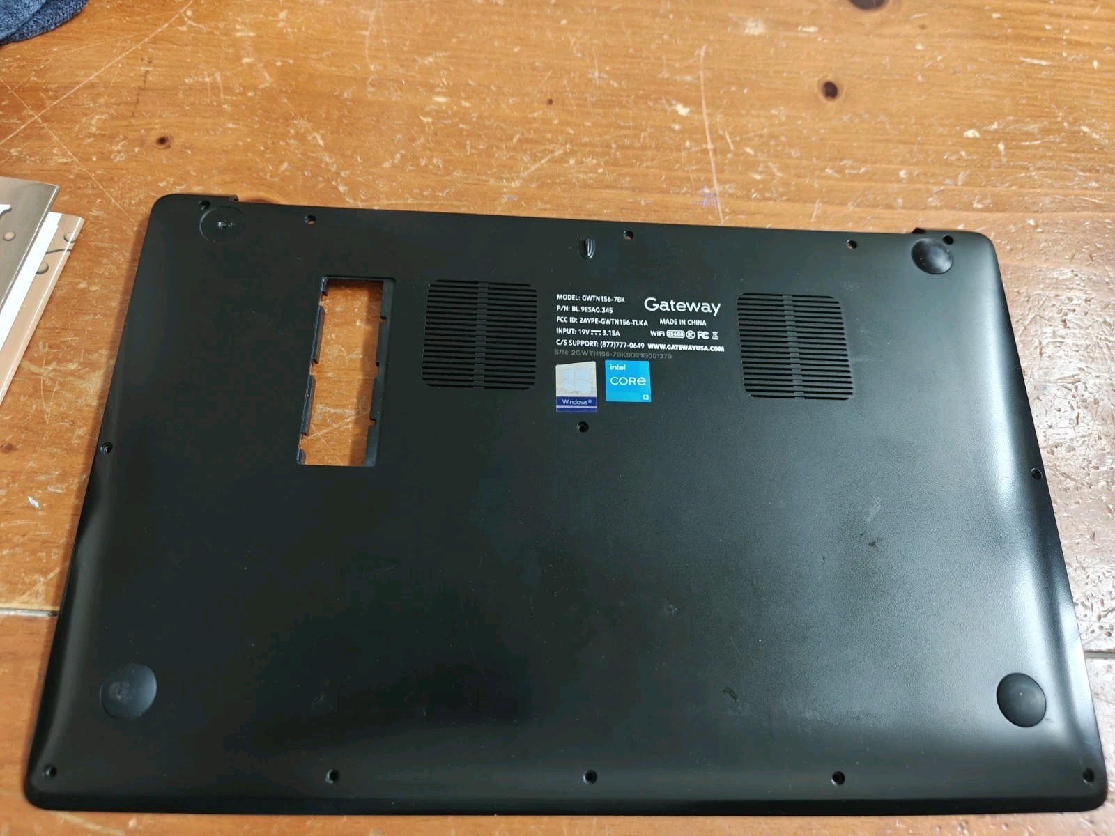 GWTN156-7BK-BASE Gateway Bottom Base Cover Black Gwtn156-7Bk "GRADE A"