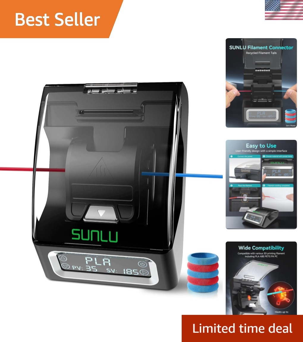 Official Filament Connector, Fast Heating Filament Splicer for 3D Printer Fil...