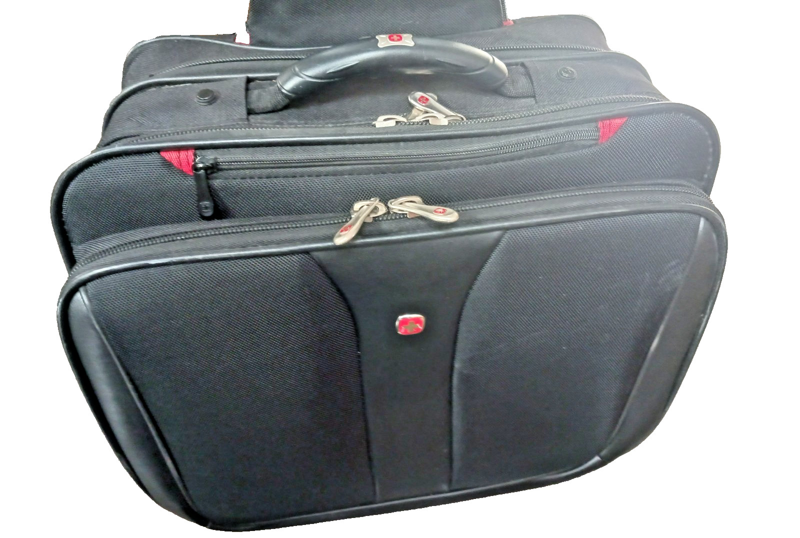 Swissgear Wenger Patriot II Rolling Laptop Bag Wheeled Briefcase 17" Black Nice