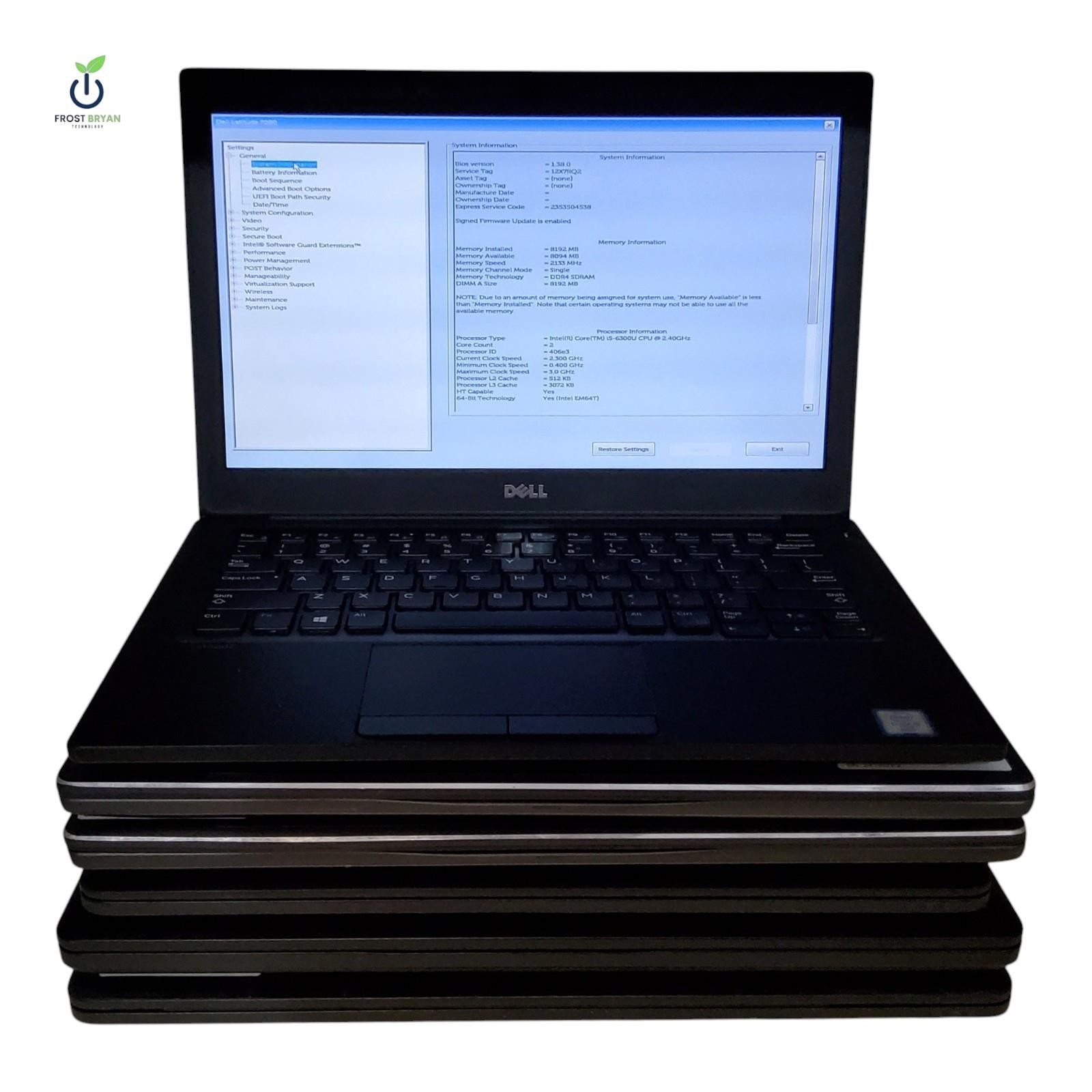 Lot of 6 Dell Latitude 7280 3379 E7270 5480 E7470 i5/i7 6th Gen 16/512GB Grade C