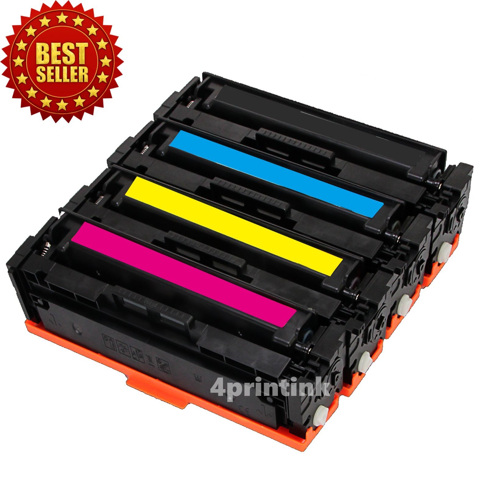 4pk Toner Cartridge For Hp Cf400x-Cf403x 201x Laserjet M277dw M252dw M252 M277
