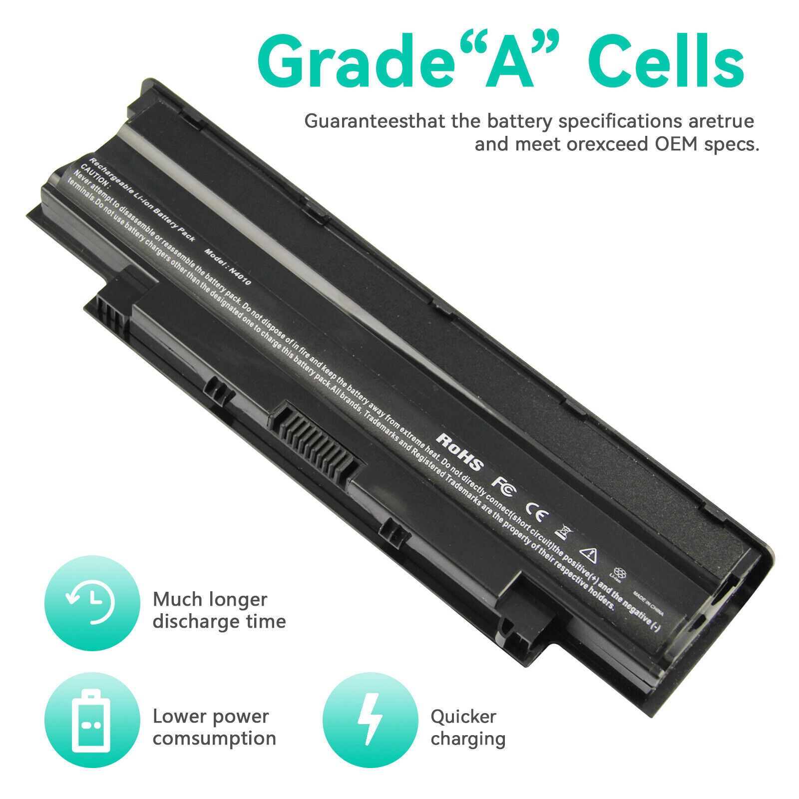 6/9 Cell Battery J1KND For Dell Inspiron 3520 3420 M5030 N5110 N5050 N7110 N4010