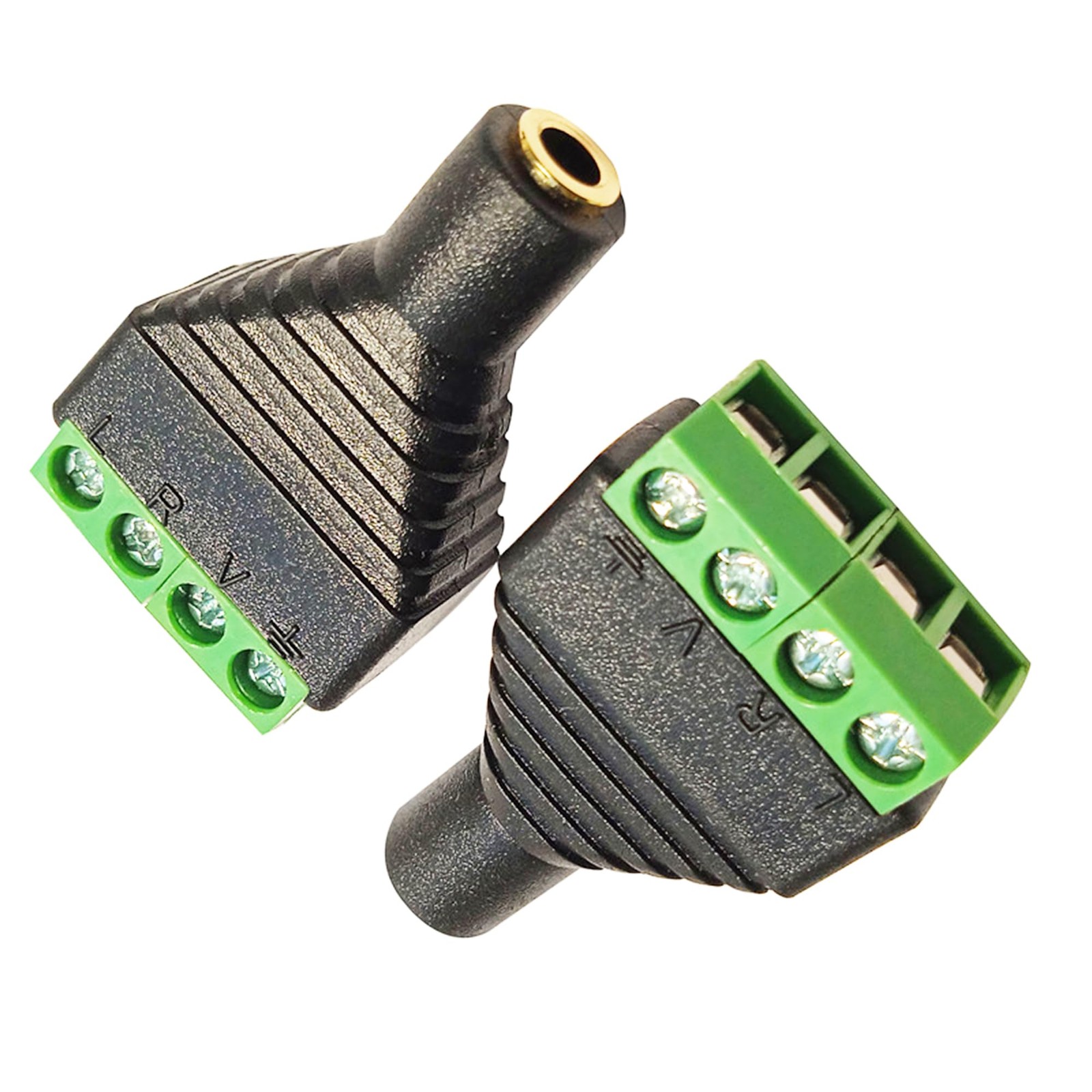 FENGHAISHUN 3.5mm 4 Pole TRRS Stereo Audio Video 1/8" Female Jack to 4 Screw... 