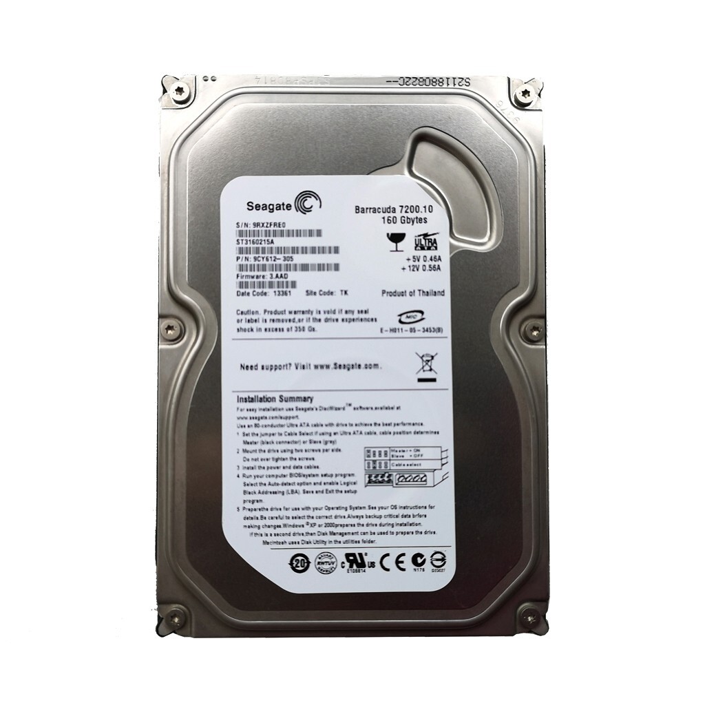 Seagate Barracuda 160GB ST3160215A 7200RPM IDE PATA 3.5" Internal HDD Hard Drive