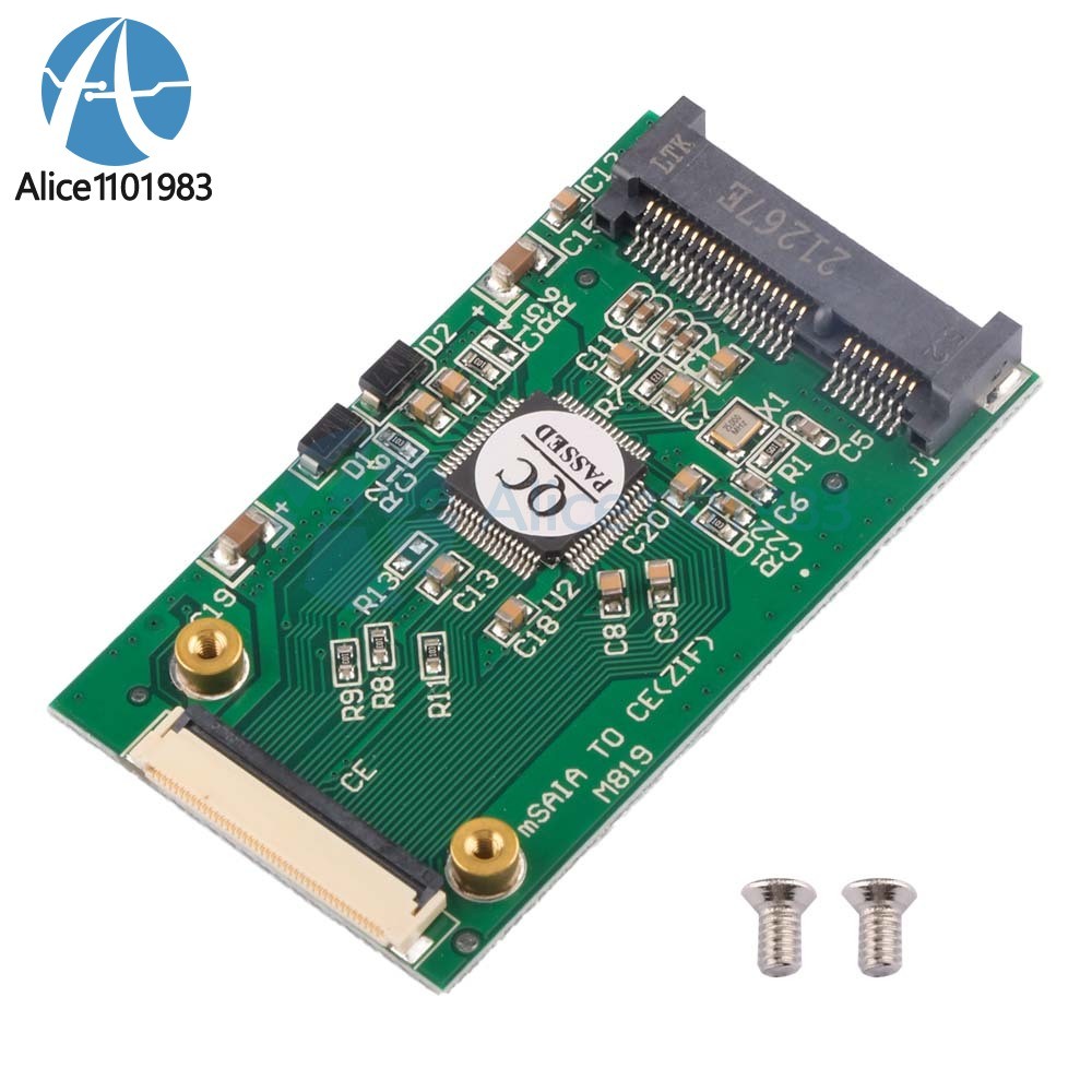 Mini mSATA PCI-E 1.8" SSD To 40 Pin ZIF CE Cable Adapter Converter Card