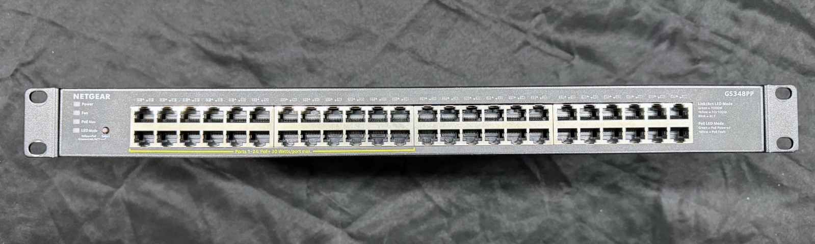 NETGEAR GS348PP 48-Port (24 PoE+ 380W) Gigabit Ethernet Unmanaged Network Switch