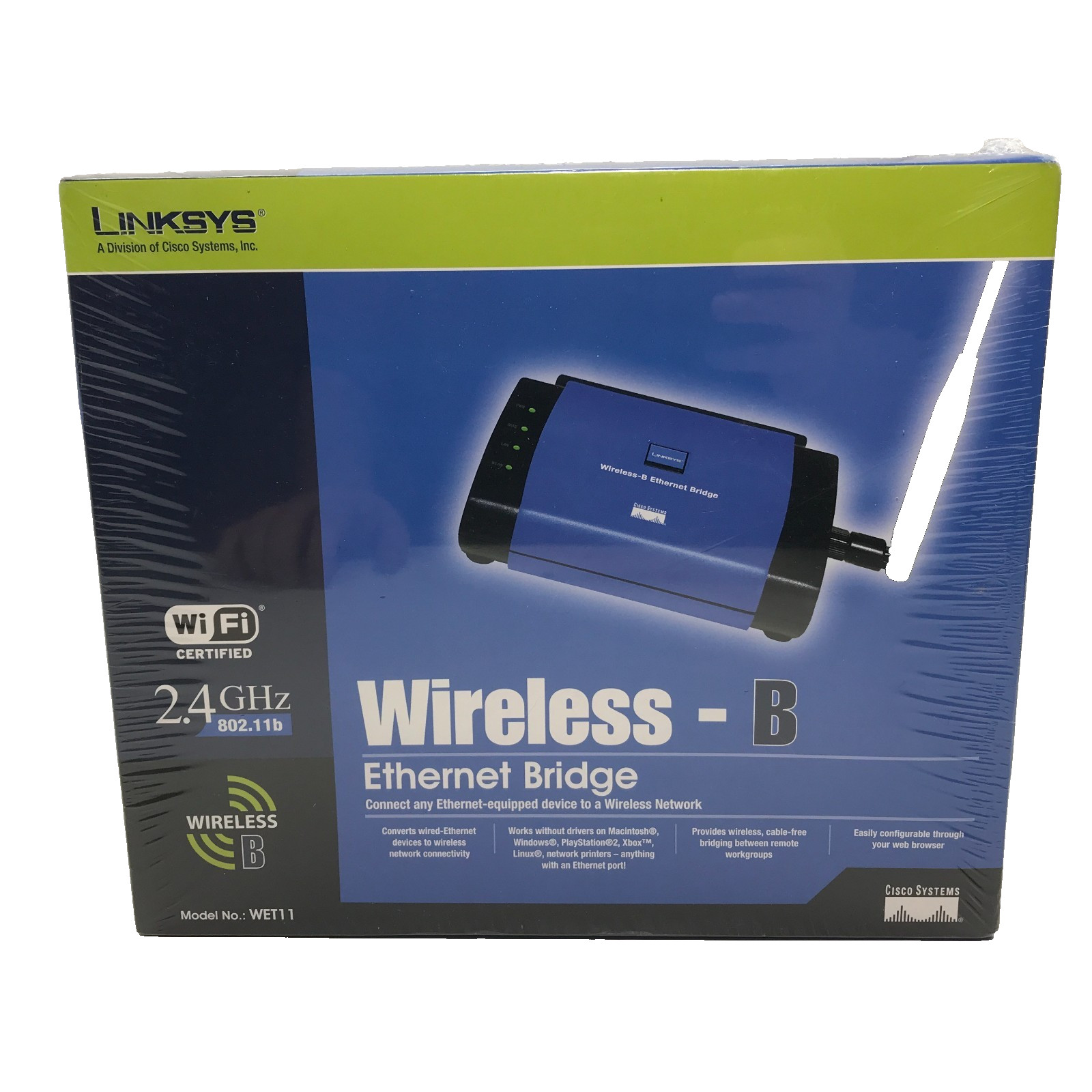 NEW Linksys WET11-V2 Wireless Ethernet Bridge SEALED