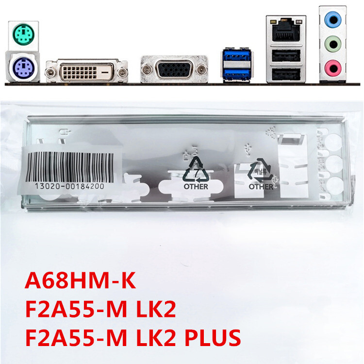 For Asus A68HM-K & F2A55-M LK2 PLUS Shield I/O IO Rear Backplate Motherboard