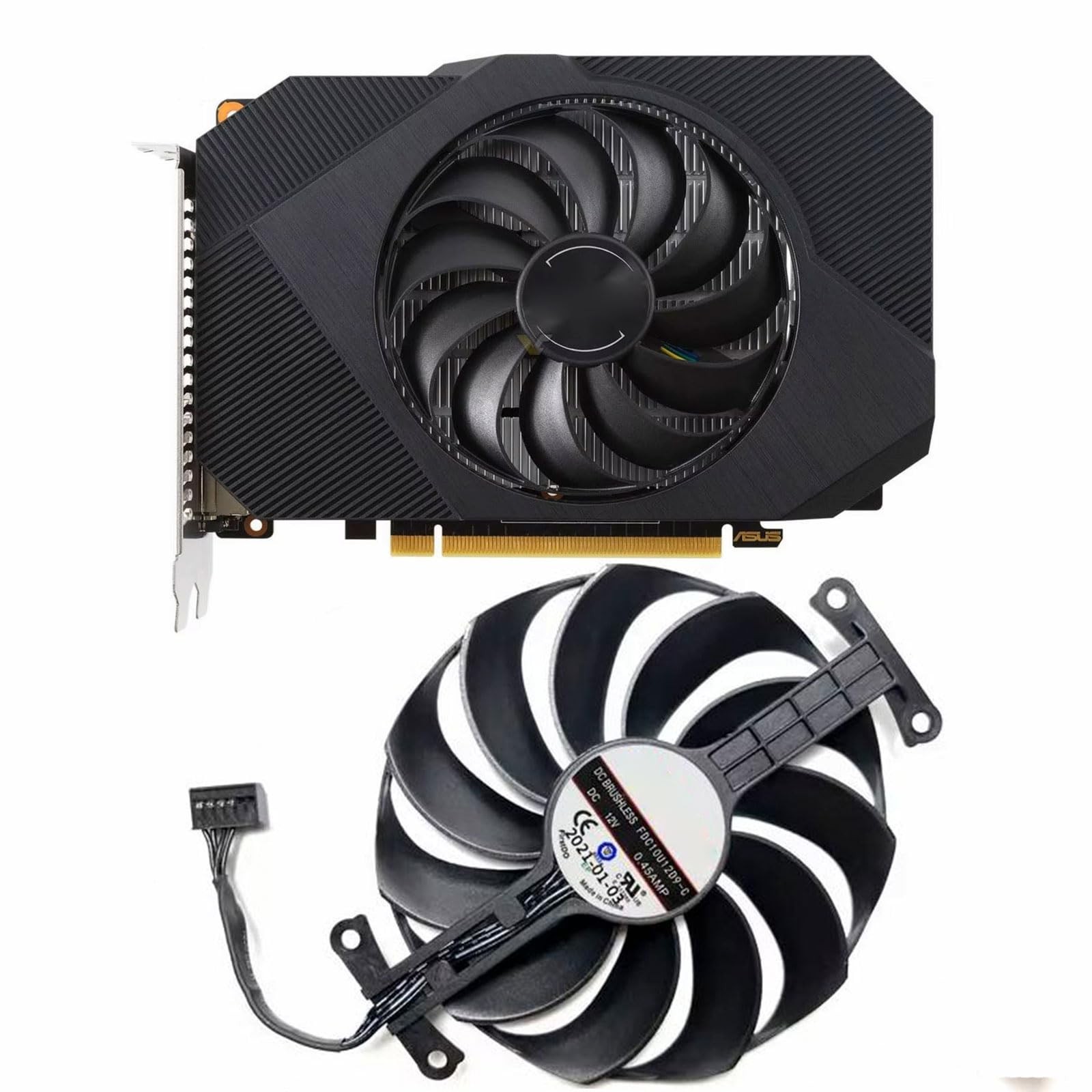 for ASUS Radeon RX6400 4GB Phoenix OC Graphics Card Replacement Fan T129215BU...