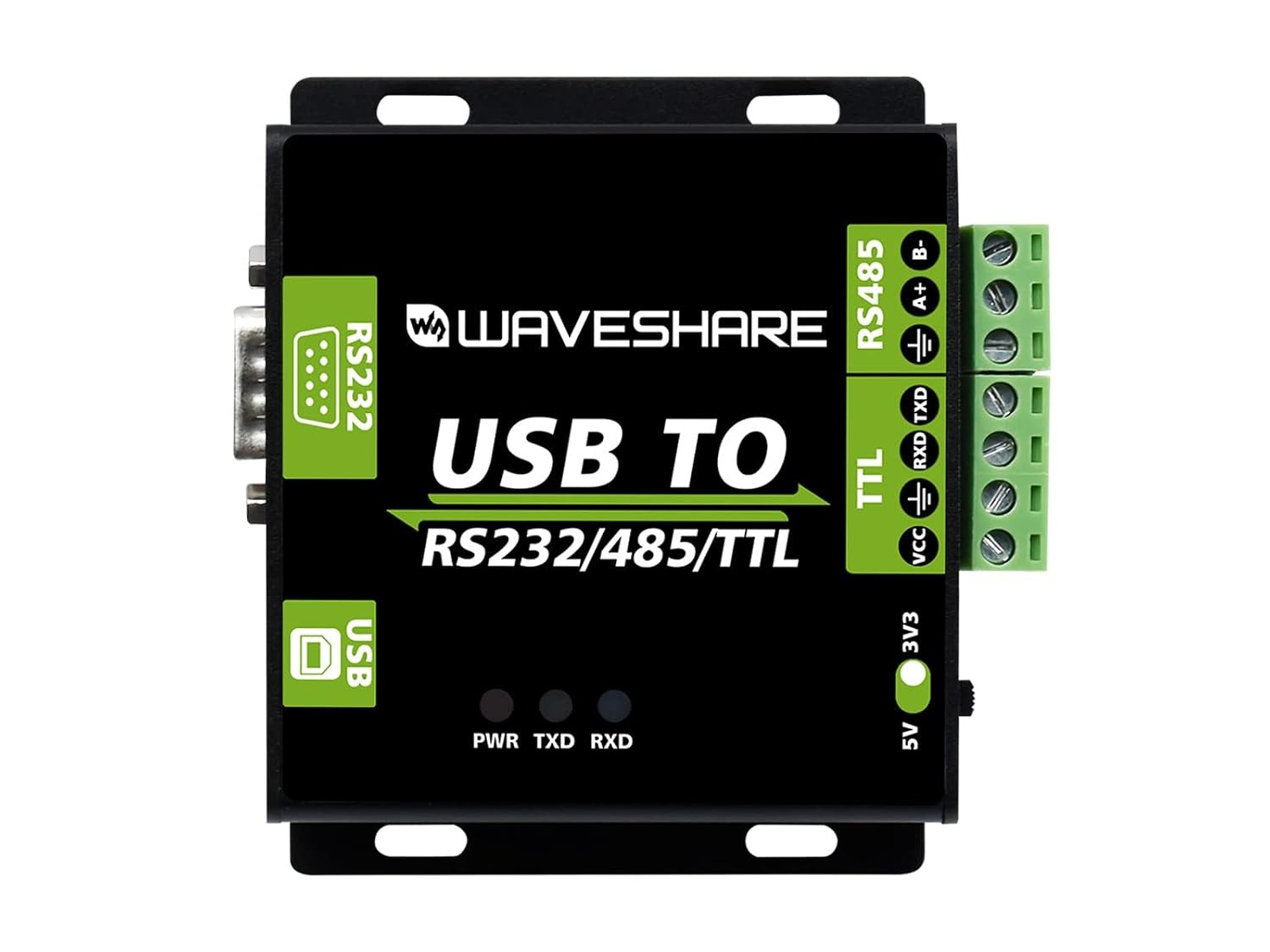 Waveshare USB to RS232 / RS485 / TTL Industrial Isolated Converter with Original