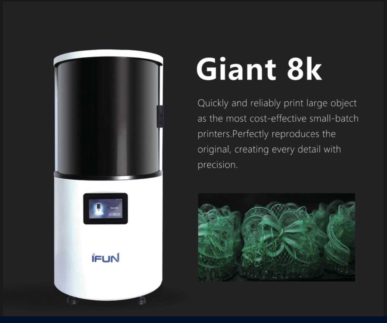Giant 8K - High Resolution 3D Printer for Dental, Jewelry, Gold Casting, etc