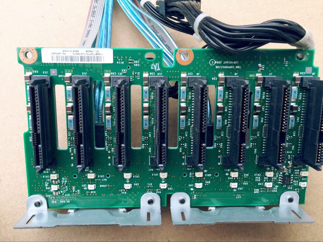 IBM X3650 M3 Backplane Board SAS Sata HD SSD Hard Drive 69Y0650 68Y7307 /SN3