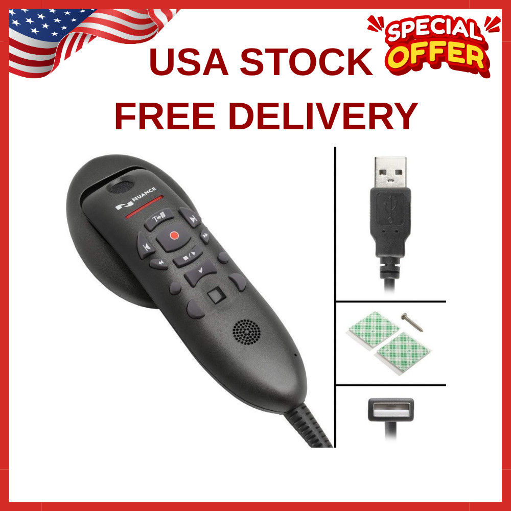 Nuance Powermic III 3 Speech Recognition Microphone Medical Edition(3 Foot Cord)