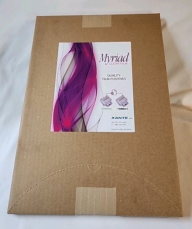 xante myriad clear film # 200-100109 New Factory Sealed Packaging 11x17  100ea.