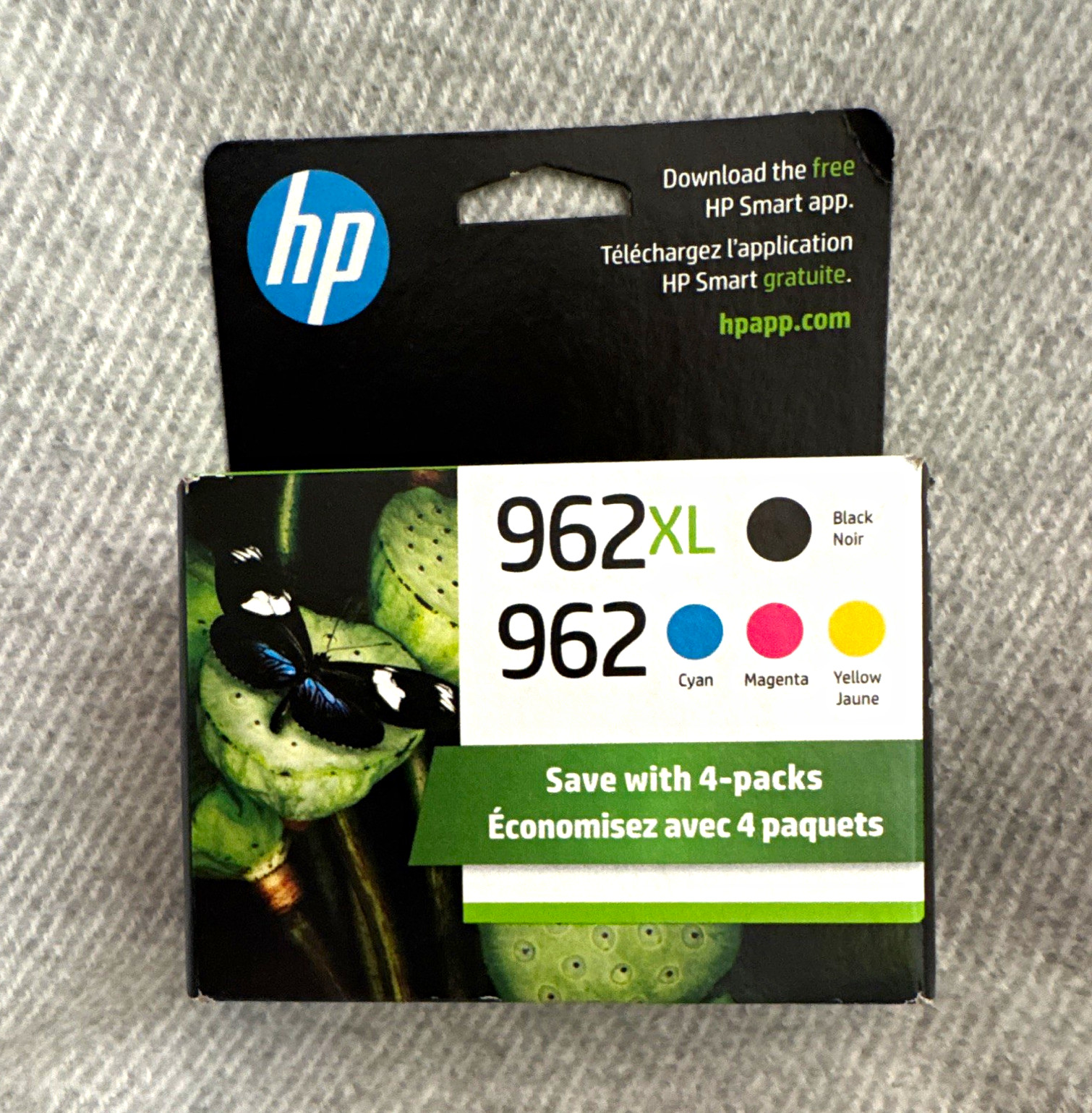 HP Genuine 962XL/962 Ink Cartridges 4-Pack BK/C/M/Y for OfficeJet Pro 9010