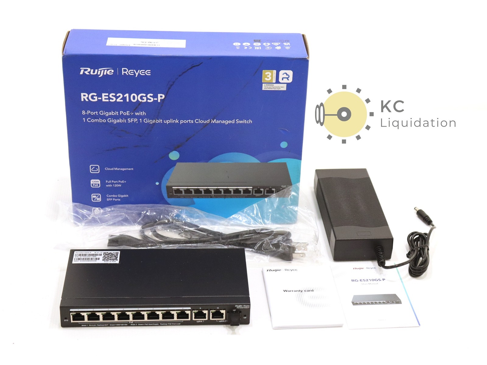 Ruijie Reyee RG-ES210GS-P 8-Port Gigabit PoE w/ 1 SFP & 1 Uplink 120W