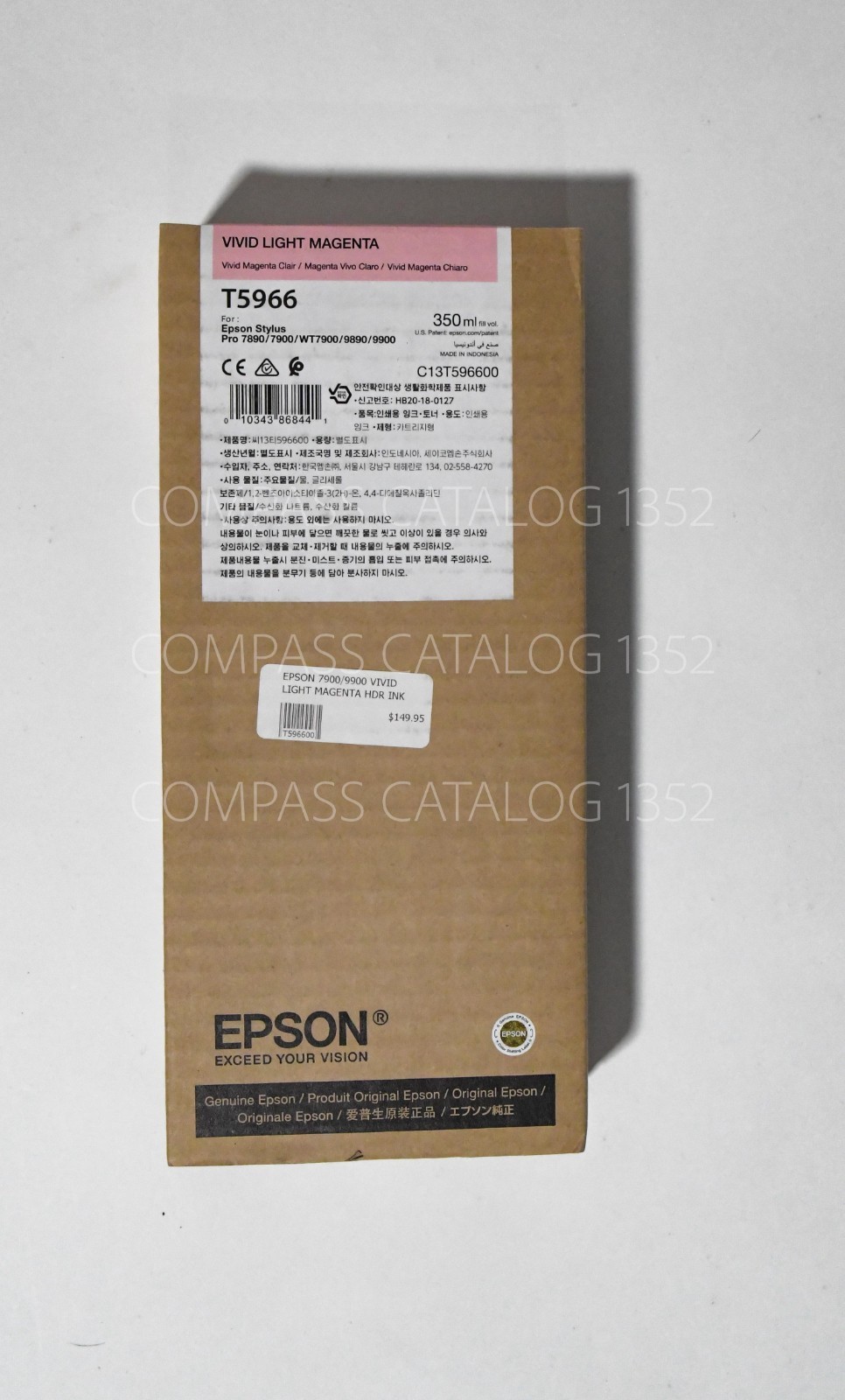 (EXPIRED 2024) GENUINE EPSON T5966 VIVID LIGHT MAGENTA INK – NEW SEALED – OEM