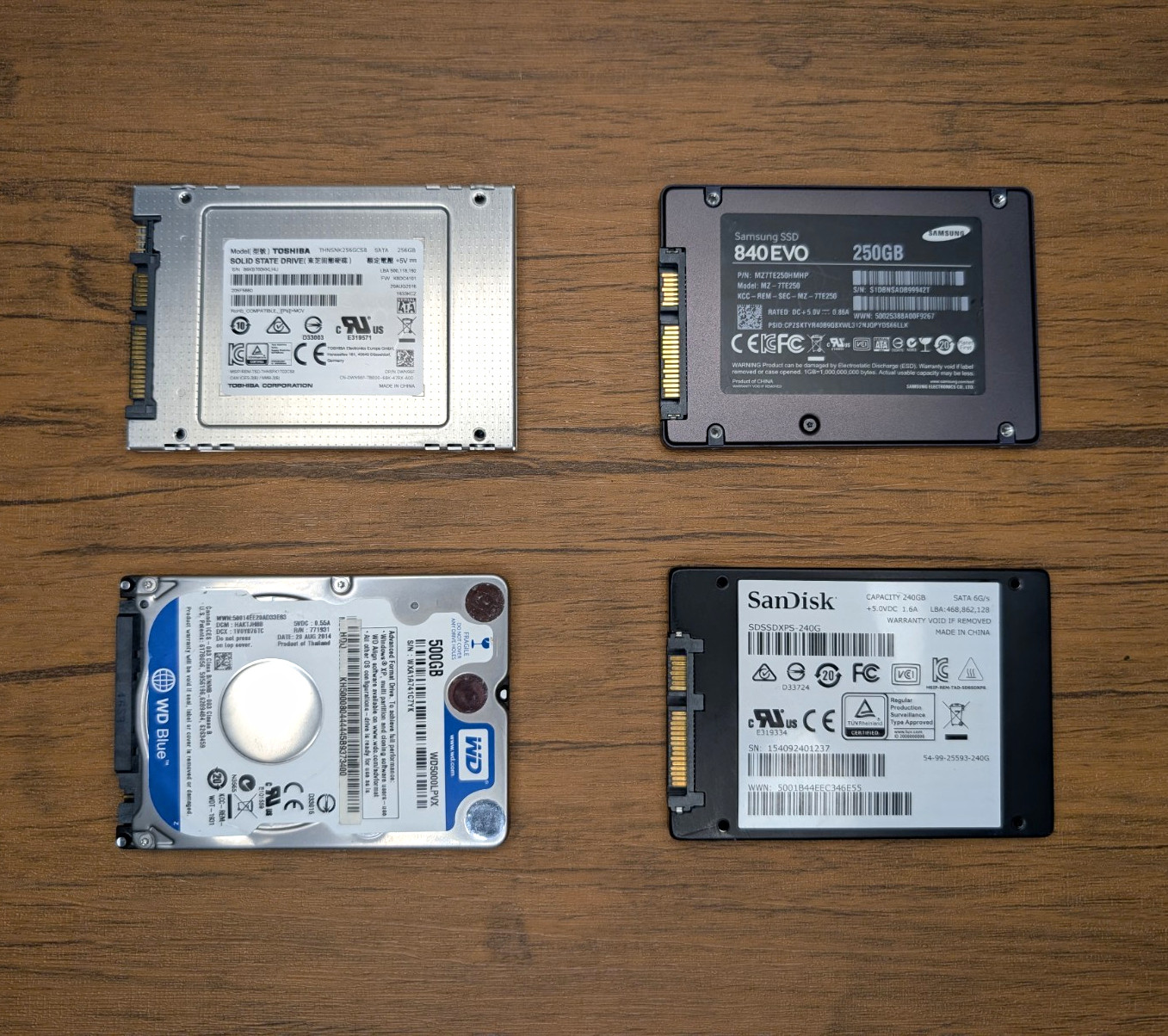 PC Builder Storage Bundle: Samsung 840 EVO, SanDisk Extreme Pro, Toshiba + 500GB